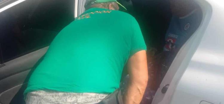 Hombre lesionado al derrapar su moto Hombre lesionado al derrapar su moto