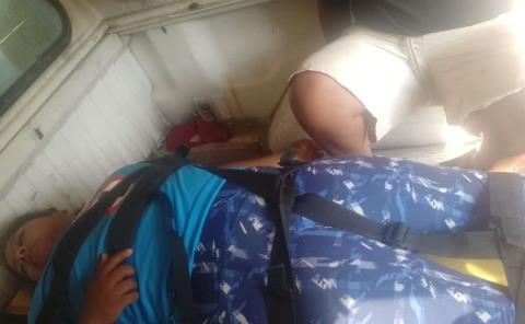 Joven herida en choque