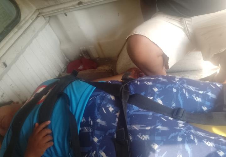 Joven herida en choque