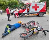 HERIDO JOVEN MOTOCICLISTA     