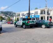 Herido en choque joven motociclista