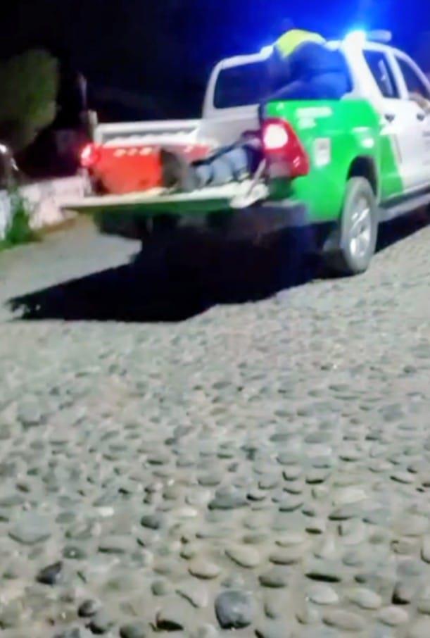 Motociclista lesionado